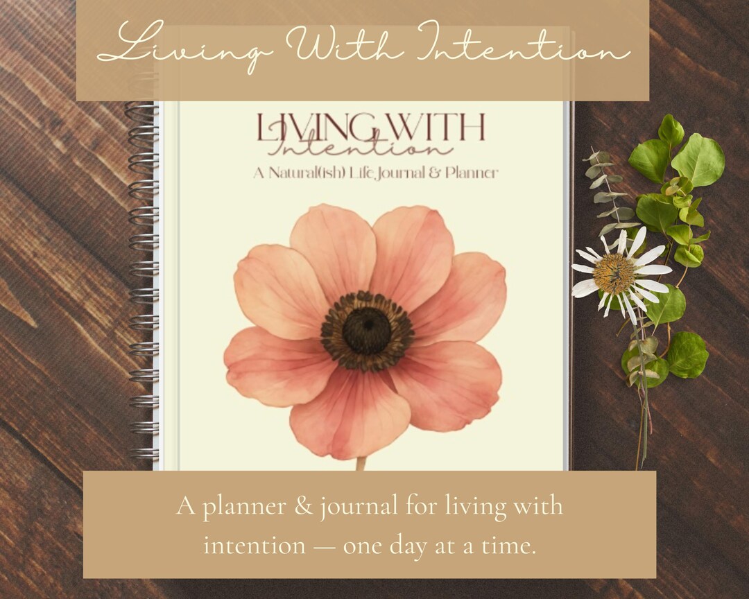 Living With Intention — Undated Spiral Journal & Planner for Moms - Etsy
