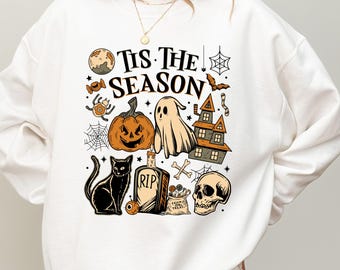 Sudadera de Halloween: Calabaza Fantasma Retro - Camisa de Otoño Espeluznante