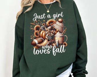 Sudadera acogedora de otoño: Motivos otoñales: Estampado de calabaza y fútbol