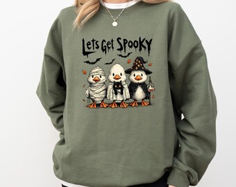 Sudadera divertida de Halloween: diseño de pato espeluznante