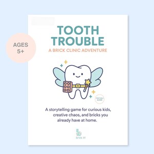 Tooth Trouble Printable Game STEM Challenge for Kids 5–9 Buildable Tooth Fairy Activity Using Classic Bricks Instant Download