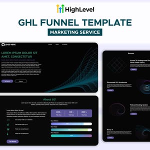 Go High Level Marketing Service Website Templates, Responsive, Easy Customization