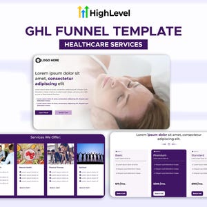 Go High Level Funnel Template Pre-Built Design Layout for HealthCare Service
