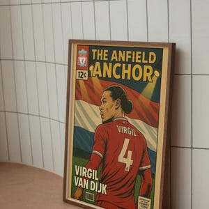 Virgil Van Dijk Liverpool Comic Book Wall Art Poster - The Anfield Anchor. (DIGITAL DOWNLOAD OPTION)