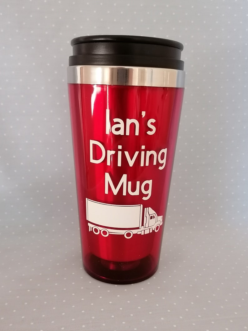 Personalised Travel Mug Thermos Travel Mug Hot Cup Name Metal Coffee