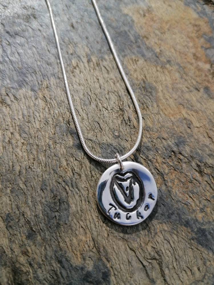 Personalised Actual Horses Hoof Print Pendant Necklace Charm Silver