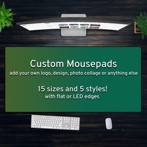Custom Desk Mat Gaming Mousepad, Personalized Photo Print, xxl xl Large RGB LED customizable Deskmat, Extra Large Mouse Pad Gift for Gamers