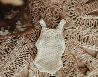 NB neutral rib edged romper