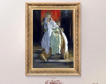 Arte de pared feminista melancólico, decoración de academia oscura, póster de tonos intensos, decoración moderna para el hogar, descarga digital