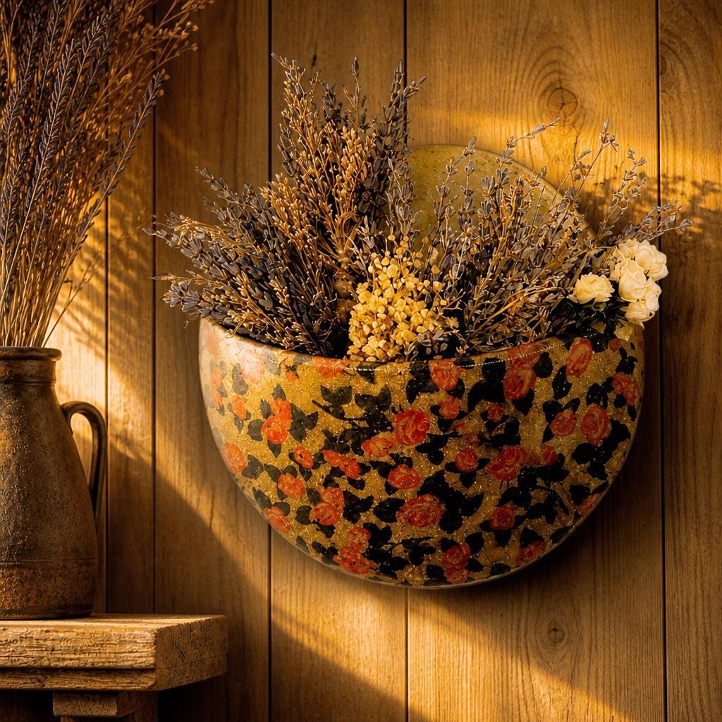 Handmade Wall Sconce or Flower Vase - Plant & Collectible Holder