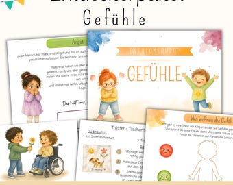Entdeckerpaket Gefühle lernen Kinder | Praxismappe Emotionen | Gefühle regulieren | Montessori Material Kindergarten Vorschule | PDF