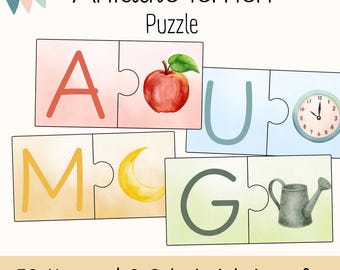Anlaute & Buchstaben Puzzle | Sortierspiel ABC | Lesen lernen | Montessori Material Kindergarten, Kita, Vorschule | PDF