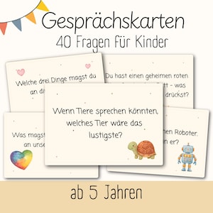 Conversation cards for children | Question and reflection cards for preschool and elementary school | Travel activity games | PDF download