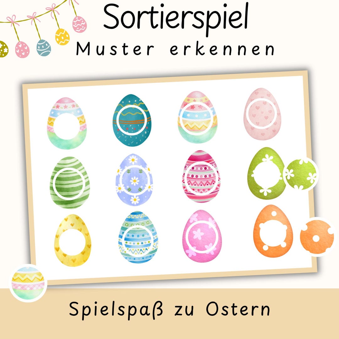 Easter Montessori Pattern Recognition Game | Pattern Recognition ...