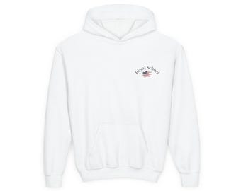 Sudadera juvenil con el logotipo del colegio bordado: regalo para la vuelta al cole