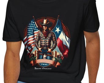 Texas Cowboy T-Shirt: Unisex Western Style Tee, Texas Pride