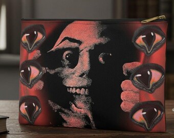 Gothic Accessory Pouch: Disturbing Artwork, Halloween Makeup Storage