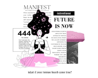 The Manifest Vol 2 Collection | Luxe Digital planner stickers, Magazine Collage stickers, Goodnotes Stickers, 73 Pre-cropped PNGs | CL44