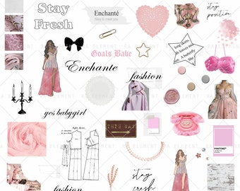 The Enchante Collection | Romantasy Whimsy Digital stickers, Magazine Collage stickers, Goodnotes Sticker File, Pre-cropped PNGs | CL36