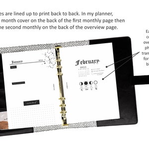 2024 Modern Moon Planner Personal Size 70 PAGE KIT 2024 Moon Phase Calendars, Dictionary, Stickers, 2024 Zodiac Calendar image 8