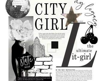 The Legacy Collection Downtown City Girl Luxe Magazine Collage stickers, PDF, Goodnotes Sticker Book, 51 Pre-cropped PNGs | CL47