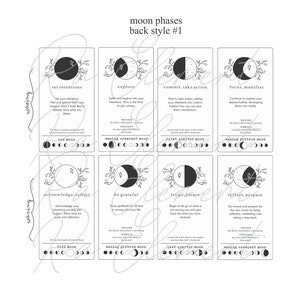 MD002 Moon Phase Oracle Planner Inserts with Moon Phase Definitions Perfect for Vellum, Acetate or Cardstock Personal Size Planner image 6