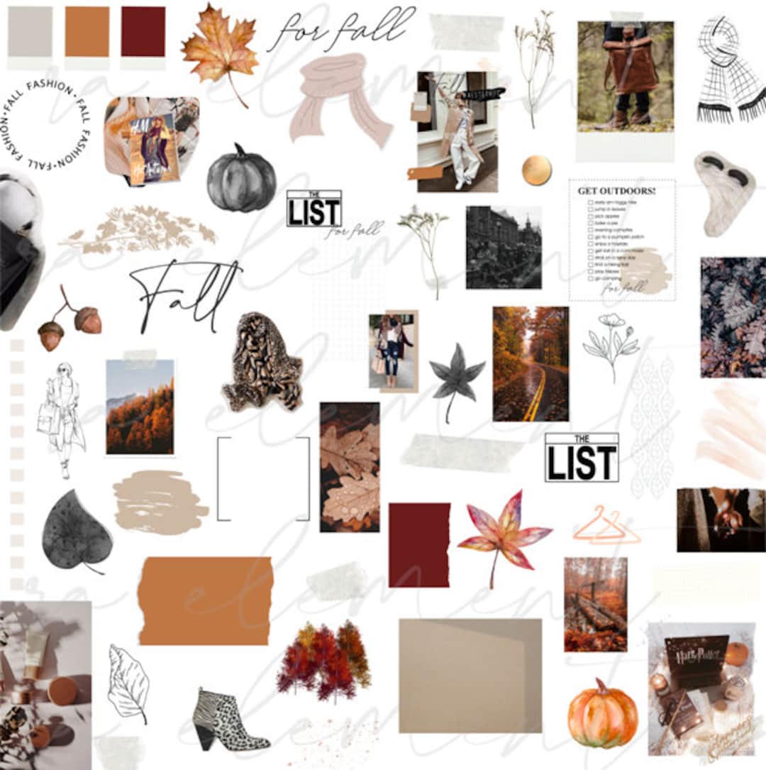 The Fall Collection | Luxe Digital Planner Stickers, Magazine Collage ...