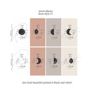 MD002 Moon Phase Oracle Planner Inserts with Moon Phase Definitions Perfect for Vellum, Acetate or Cardstock Personal Size Planner image 4