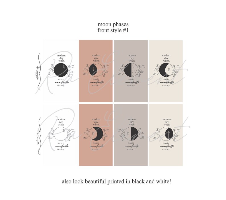 MD002 Moon Phase Oracle Planner Inserts with Moon Phase Definitions Perfect for Vellum, Acetate or Cardstock Personal Size Planner image 4