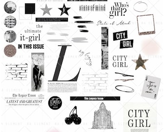 The Legacy Collection | Luxe Digital planner stickers, Magazine Collage stickers, Goodnotes Sticker File, Pre-cropped PNGs | CL47