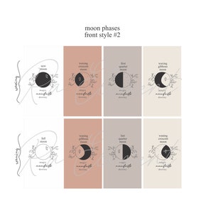 MD002 Moon Phase Oracle Planner Inserts with Moon Phase Definitions Perfect for Vellum, Acetate or Cardstock Personal Size Planner image 5