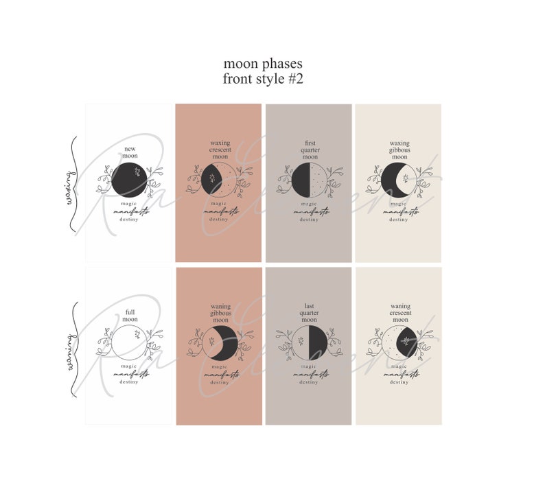 MD002 Moon Phase Oracle Planner Inserts with Moon Phase Definitions Perfect for Vellum, Acetate or Cardstock Personal Size Planner image 5