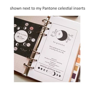 MD002 Moon Phase Oracle Planner Inserts with Moon Phase Definitions Perfect for Vellum, Acetate or Cardstock Personal Size Planner image 10