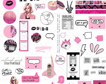 The Run the World Collection digital planner stickers & Bonus Font | Luxe Y2k Stickers, Goodnotes Sticker Book, Pre-cropped PNGs | CL13