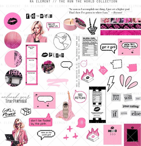 The Run the World Collection Digital Planner Stickers