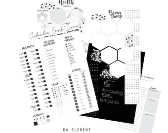 The Planner Essentials Vol 1 | Luxe Digital stickers, Aesthetic Collage stickers, Goodnotes Stickers, 275 Pre-Cropped PNGs | CL22