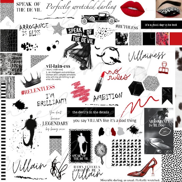 The Perfectly Wretched Collection | Luxe Digital planner stickers, Magazine Collage stickers, Goodnotes Stickers, 84 Pre-cropped PNGs | CL12
