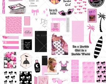 The Malibu Dreams Collection | Luxe Digital planner stickers, Magazine Collage stickers, Goodnotes Sticker File, Pre-cropped PNGs | CL37