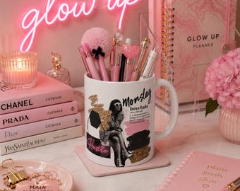 Hustle Cup of Positivity Collage Photo Ceramic Mug