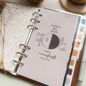 MD002 Moon Phase Oracle Planner Inserts with Moon Phase Definitions Perfect for Vellum, Acetate or Cardstock Personal Size Planner image 8