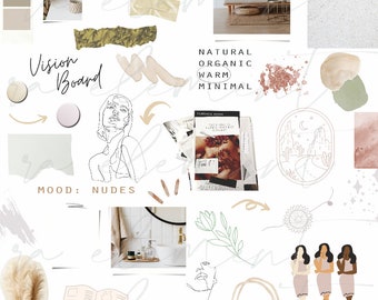 The Au Naturel Collection | Luxe Digital planner stickers, Magazine Collage stickers, Goodnotes Sticker File, Pre-cropped PNGs | CL07