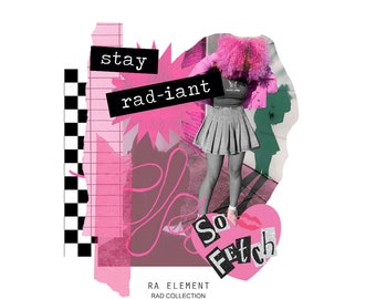 The Rad Collection | Y2k Digital planner stickers, Magazine Collage stickers, Goodnotes Sticker File, 42 Pre-cropped PNGs | CL38