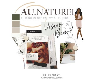 The Au Naturel Collection | Luxe Digital planner stickers, Magazine Collage stickers, Goodnotes Sticker File, 40 Pre-cropped PNGs | CL07