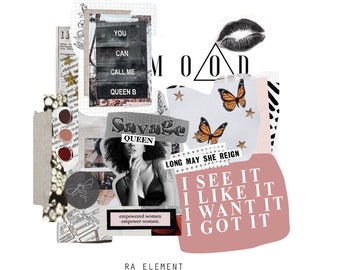 The Savage Queen Collection | Luxe Digital planner stickers, Magazine Collage stickers, Goodnotes Sticker File, 53 Pre-cropped PNGs | CL26