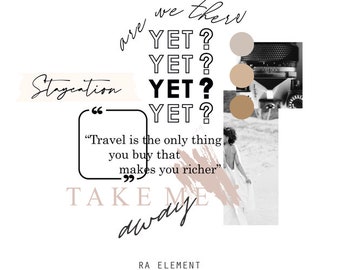 The Staycation Collection | Luxe Digital planner stickers, Magazine Collage stickers, Goodnotes Stickers, 66 Pre-cropped PNGs | CL06