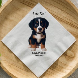 Custom Dog Napkins Using Pet Photo Personalized Dog Cocktail Party Napkins, Custom Pets Cartoon Napkins Wedding Cat Celebration Decorations