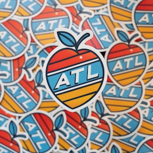 Vinyl Sticker Atlanta Peach