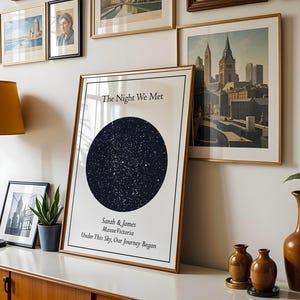 The Night We Met Sternenkarte • Personalisierte Sternenkarte mit Namen, Ort & Zitat • Personalisiertes Geschenk für Paare oder zum Jubiläum