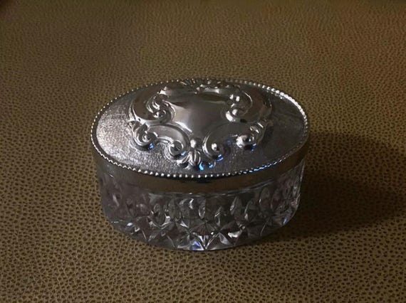Vintage International Silver Co. Full Lead Crystal Jar
