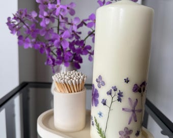 Floral Pillar Candles